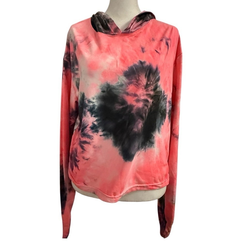 Dyce Active Tie-Dye Hoodie Top - Pink XL